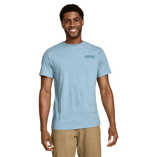 Jockey T-Shirt Graphique à Col Ras du Cou pour Hommes de Plein Air