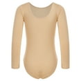 thumbnail image 2 of Kaerm Kids Girls Gymnastics Leotard Long Sleeve Tumbling Outfit One-Piece Dancewear Bodysuits Round Neck 170, 2 of 9