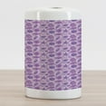 thumbnail image 2 of Marine Ceramic Toothbrush Holder, Exotic Sea Animals Pattern Scallops Snails Seahorses and Turtles, Decorative Versatile Countertop for Bathroom, 4.5" X 2.7", Violet Purple Pale Mauve, 2 of 4