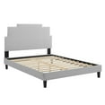 thumbnail image 2 of Modway Lindsey Performance Velvet King Platform Bed in Light Gray, 2 of 9