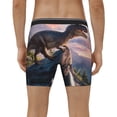 thumbnail image 4 of Rateoe Sunset Cliff Dinosaur Print Men’s Underwear Boxer Briefs Soft Comfortable Underwear Boxer Briefs, Long Leg Briefs,Anti-chafing Boxer Briefs, 4 of 7