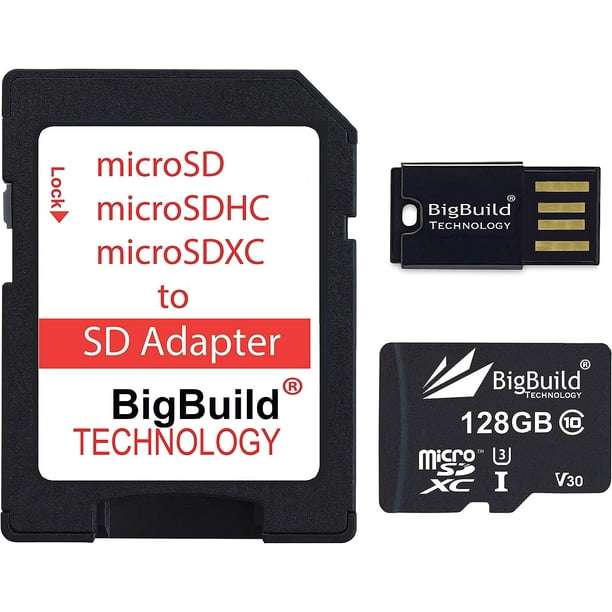 BigBuild Technology 128GB Ultra Fast 100MB/s U3 microSDXC Memory