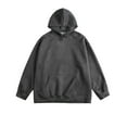 thumbnail image 2 of WREESH Men's Winter Pullover Hoodie Warm Thickened Casual Long Sleeve Pullover Sweatshirt with Pocket Dark Gray, 2 of 6