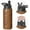 Black-3, variant on Leopard Print Insulated Stainless Steel Water Bottle with Straw & Cleaning Brush – 18 Oz | Leakproof, BPA-Free, 304 Stainless Steel, Wide Mouth, Travel Mug for Car, Gym, Office