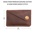 thumbnail image 5 of Leather Card Holder, Credit Card Wallet, Front Pocket Wallet, Slim Wallet, Cardholder Wallet, Credit Card Holder, Minimalist Wallet, Fathers Day Gift (Brown), 5 of 10