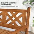 thumbnail image 2 of UBesGoo 47" Patio Wood Bench,All Weather Decorative Back Bench for Outdoor ,Natural Color, 2 of 7