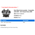 thumbnail image 2 of Rear Wheel Hub Assembly - Compatible with 2009 - 2015 Toyota Venza AWD 2010 2011 2012 2013 2014, 2 of 2