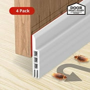 Holikme 4 Pack Door Draft Stopper Under Door Draft Blocker Insulator Door Sweep Weather Stripping Noise Stopper Strong Adhesive 39" Length