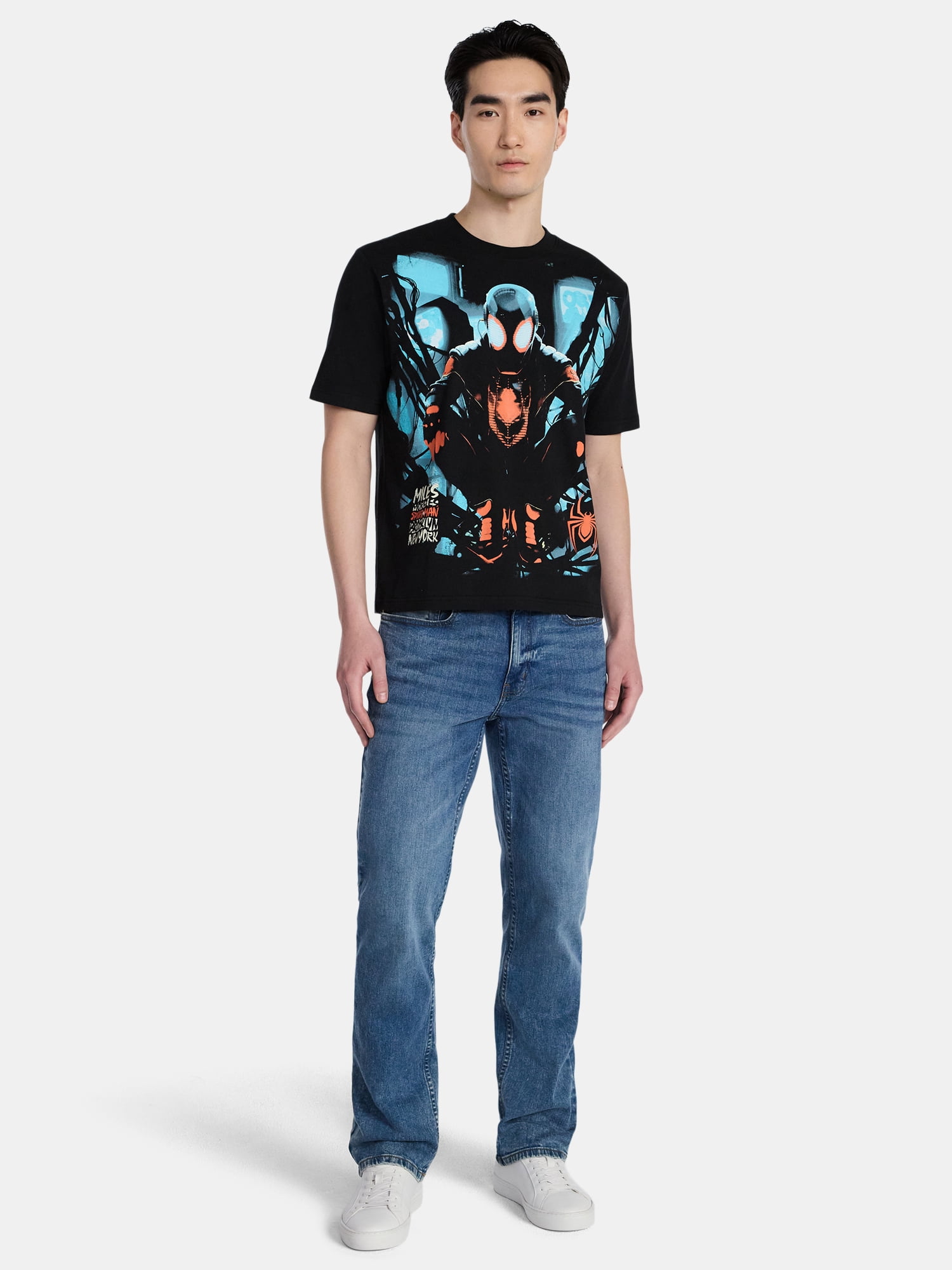 Spider-Man Men's and Big Men's Miles Morales Graphic Tee, Sizes XS-3XL