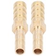 thumbnail image 3 of 2pcs Barbed Fitting Splicer Brass Hose Barb Fitting Hex Reducing Barbed Joint Adapter, 3 of 8
