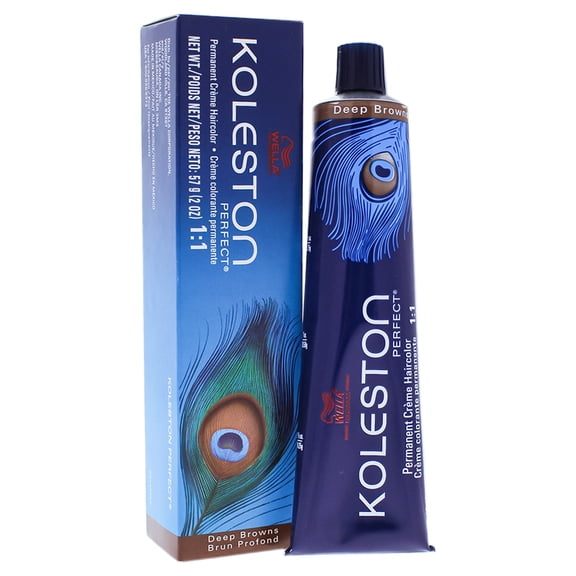 Koleston Perfect Permanent Creme Haircolor - 4 77 Medium Brown-Brown Intense by Wella for Unisex - 2 oz Hair Color