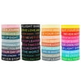 thumbnail image 6 of 20Pieces Inspirational Silicones Bracelets with Motivational Quote Multiple Colored Wristbands for Kids and Adults, 6 of 8