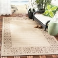 thumbnail image 2 of SAFAVIEH Courtyard Catherine Geometric Indoor/Outdoor Area Rug, Cream/Light Chocolate, 2' x 3'7", 2 of 6