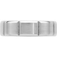 thumbnail image 4 of 14K White Gold Heavy Comfort Fit Brush Satin Fancy Band (Size 10) Made In United States wb113h-10, 4 of 5