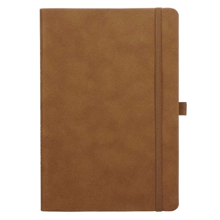 Baxter Undated Daily Planner Daily Weekly Monthly Academic Organizer Dot Grid Notebook for Time Management Productivity Priorities Goals Gratitude Journal Brown Faux Leather