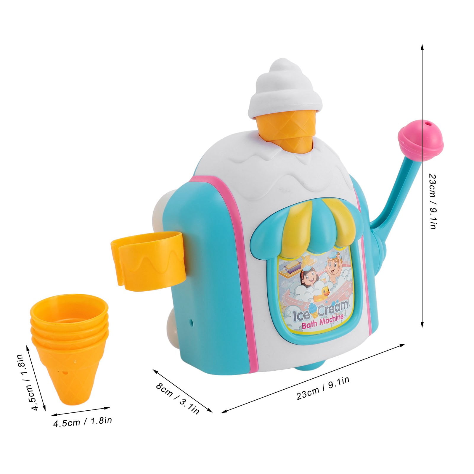Bath Ice Cream Toy, Simple  Bubble Ice Cream Maker  For Toddlers