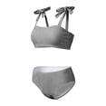 thumbnail image 5 of XIYON Womens Bikini Sets Tie Shoulder Bikini 2 Piece Striped Swimsuits High Waisted Bathing Beachwear Comfortable, 5 of 5
