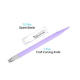 thumbnail image 3 of Uxcell 1 Pack Art Craft Carving Knife with 12 Pack Spare Metal Plate Handle Purple (1 Set), 3 of 6