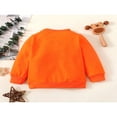 thumbnail image 4 of Bébé Garçons Filles Halloween Romper/sweat-Shirt Casual Manches Longues Col Rond Lettres Print Combinaison Combinaison/pullover Haut Sweat-Shirt Orange 4-5 Ans, 4 of 7