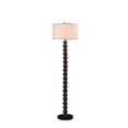 thumbnail image 7 of 61" Dark Cherry Black Faux Wood Bubble Floor Lamp With White Drum Shade, 7 of 7
