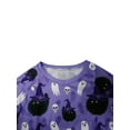 thumbnail image 4 of Nituyy Women Halloween Sweatshirts Skull Ghost Cat Pumpkin Print Round Neck Long Sleeve Pullovers Tops, 4 of 9