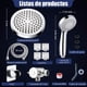 thumbnail image 2 of Regaderas para Baño,Combo de 6''Cabezal de Ducha de Lluvia de Alta Presión y 9''Shower Head de Mano,con Manguera de 58''y 3 Modos,con Botón de Control de Flujo,Boquilla Autolimpiante,para Baño,Hotel, 2 of 9