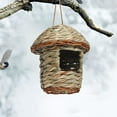 thumbnail image 3 of Hand Woven Small Grass Straw Nest Hut 12cmx15cm Multicolor3, 3 of 8