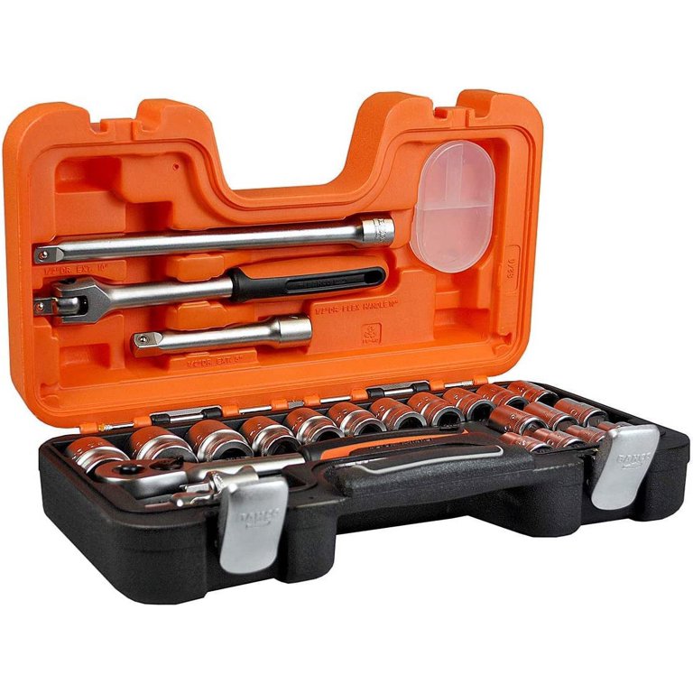 Bahco - S240 Socket Set of 24 Metric 1/2in Drive - Walmart.com