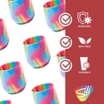 thumbnail image 3 of Silipint: Silicone 12oz Stemless Wine Glasses: 4 Pack - 2 Hippie Hops & 2 Arctic Sky - Flexible, Unbreakable, Hot/Cold, 3 of 8