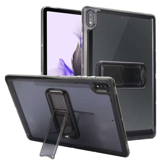 Sanwo Matte Shockproof Case for Samsung Galaxy Tab S9 Plus, Lightweight Protective Cover with Dual-Stand Kickstand, Raised Edge Screen Camera Guard, Black