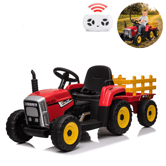EastVita Kids 12V/35W Ride on Car Tractor Toddler Ride on Toys with Remote Control /Dual Motors /Gear Shift/ LED Lights/ /Music Player MP3/for 3Age