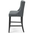 thumbnail image 3 of Counter Stool Chair, Fabric, Wood, Grey Gray, Modern Contemporary Urban Design, Bar Pub Cafe Bistro Hotel Restaurant Hospitality, 3 of 7