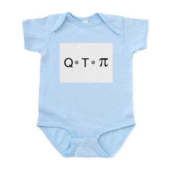 CafePress - Cutie Pie = Q T Pi Genius Shirt - Baby Light Bodysuit, Size Newborn - 24 Months