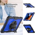 thumbnail image 3 of Case for iPad Air 3rd Generation 2019/iPad Pro 10.5 Inch 2017 with Screen Protector, 360 Degree Rotating Kickstand Hand Strap Heavy Duty Shockproof Cover with Shoulder Strap, Dark Blue PC, 3 of 7