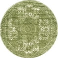 thumbnail image 2 of Unique Loom Bromley Collection Area Rug - Wells (5' 1" Round Green/Ivory), 2 of 6