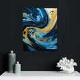 thumbnail image 4 of EastSmooth Blue and Gold Abstract Wall Art Blue Abstract Canvas Art Blue Fantasy Wall Art Gold Foil Abstract Painting Blue and White Abstract Poster Blue and Gold Marble Wall Decor for Bedroom, 4 of 4