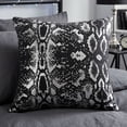 thumbnail image 2 of Ox Bay 20" x 20" Black/ Silver Animal Organic Cotton Pillow Cover, 2 of 11