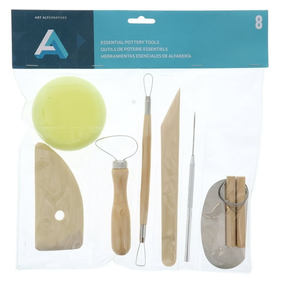Art Alternatives Essential Pottery Tools Set, 8-Pieces
