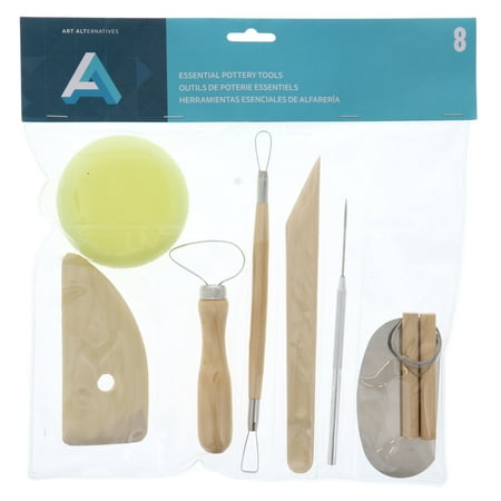 UPC: 0082435162010 | Art Alternatives Essential Pottery Tools Set 8-Pieces