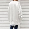 thumbnail image 4 of Baqcunre Women's Solid Color Pullover Round Neck Loose Velvet Hoodie Womens Tops Crewneck Sweatshirts Sweatshirt for Women Womens Sweatshirt White S, 4 of 6