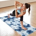 thumbnail image 6 of Blue White Tie Dye Mandala Pattern Hot Yoga Mat Towel Non Slip for Hot Yoga - Quick-Drying Yoga Mat Cover with 4 Corner Pockets with Travel Bag - Hot Yoga Towel Non Slip 70"x26", 6 of 6