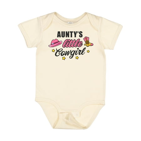 

Inktastic Auntys Little Cowgirl with Cowgirl Hat and Boots Gift Baby Girl Bodysuit