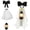Black bowknot, variant on Healthloop Halloween Ghost Porch Goose Outfit, Lantern & Bow Costume for 23" Lawn Goose