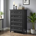 thumbnail image 3 of Tcbosik 5 Drawer Dresser for Bedroom, Modern Chest of Drawer for Living Room, Hallway, Entryway, Black, 3 of 10