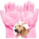 thumbnail image 1 of Guantes, guantes de champú para baño de perros con dientes de alta densidad, cepillo removedor de pelo de mascotas de silicona resistente al calor para gatos y perros, rosa, 1 of 7