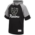 thumbnail image 2 of Men's Mitchell & Ness Black Las Vegas Raiders Home Advantage Raglan Short Sleeve Pullover Hoodie, 2 of 4