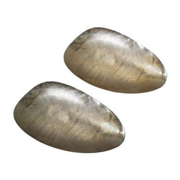 A&B Home Aluminum Decorative Bowls - Set of 2 - Gold Streak Finish
