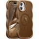 thumbnail image 1 of Funda magnética para iPhone 16, compatible con MagSafe, diseño de marco ondulado transparente 2025, funda protectora de borde suave, bonita, transparente, mate, a prueba de golpes, 1 of 6