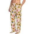 thumbnail image 6 of Gukieu Hamburger Pizza Coke Print Men's Home Trousers, Elastic Drawstring Home Pajamas Clothing Suitable for Adult Men-X-Large, 6 of 6