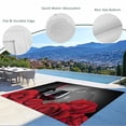 thumbnail image 3 of Valentine's Day Outdoor Rug for Patio/Deck/Porch, Non-Slip Large Area Rug 3 x 5 Ft, Modern Classic Red Rose Flower Indoor Outdoor Rugs Washable Area Rugs, Reversible Camping Rug Carpet Runner, 3 of 8